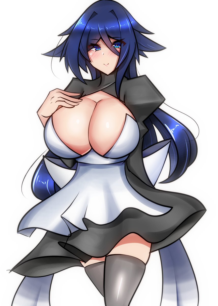 露出を控えめにしたニューメイド衣装の神威さんを描きました!!! 