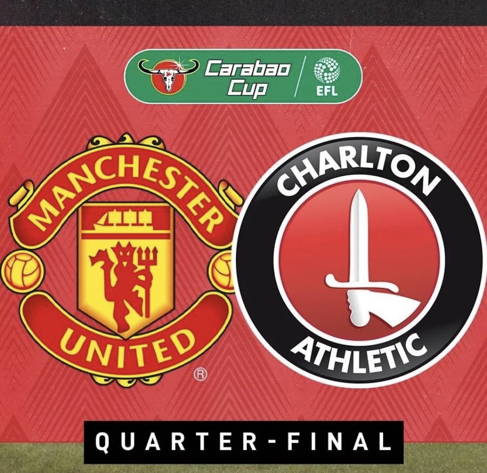 ⚽️Carabao Cup quarter final⚽️ 
Manchester United v Charlton 
🔥Corporate Hospitality
🔥From £65
🗓️10/01/2023 
Message for details
enquiries@travel-1st.com