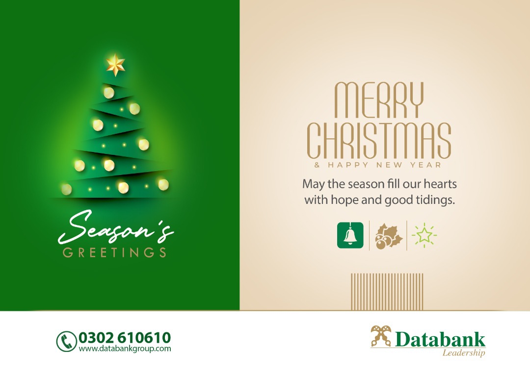 Databankgroupgh's tweet photo. Merry Christmas 
May the season fill our hearts with hope and good tidings. 
#DatabankGroup #Christmas #December
https://t.co/lBwXVtGVBk https://t.co/PYiTyO2Cnv