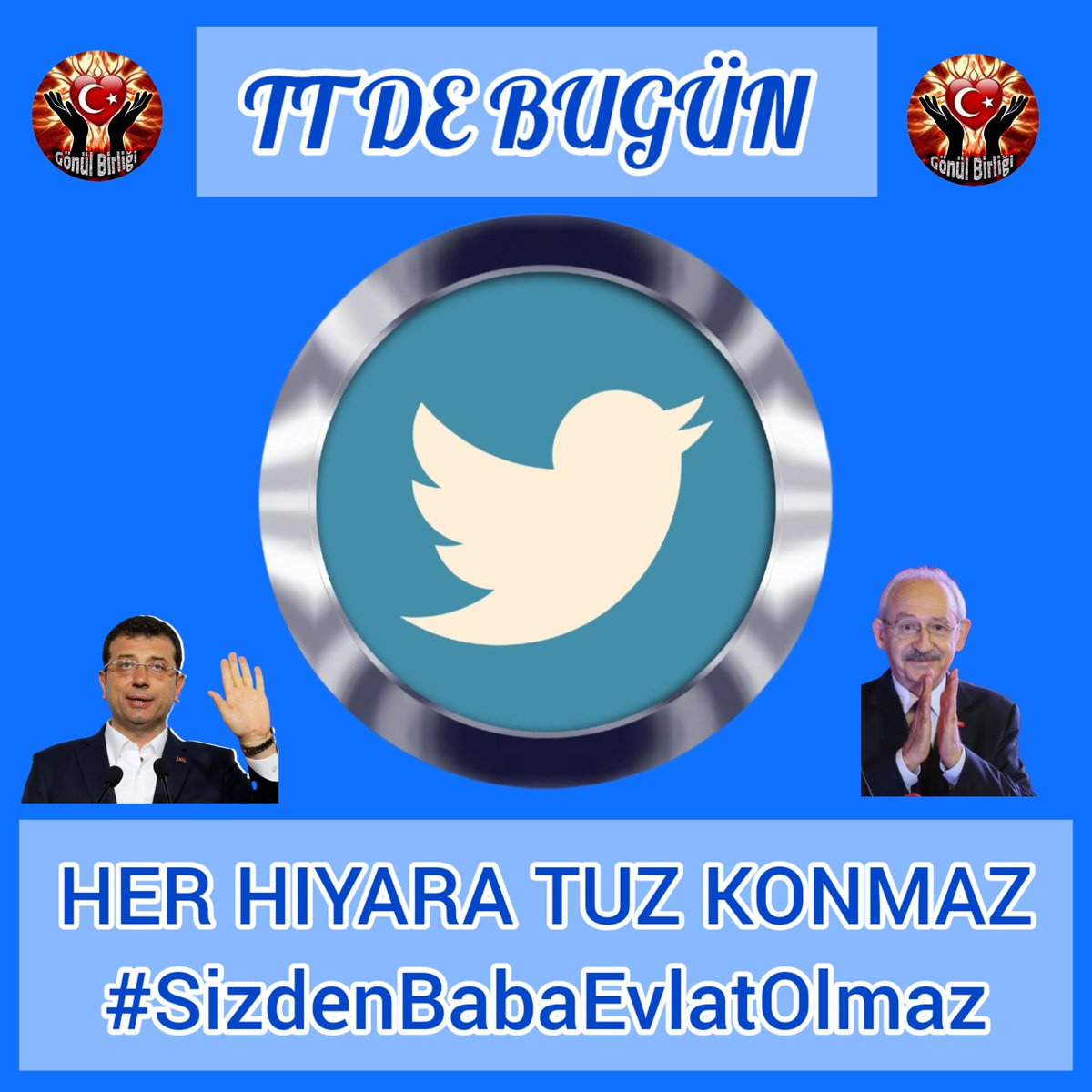 Mustafa Kemal Atatürk’e asker olduğunu iddia edenler şimdi de baba evlat olduğunu iddia ediyorlar

Ülke; tiyatro sahneleri ve iddia siyaseti ile yönetilmez yönetilemez

Bu yüzden Cumhur İttifakına sahip çık TÜRKİYEM diyoruz

HER HIYARA TUZ KONMAZ
#SizdenBabaEvlatOlmaz