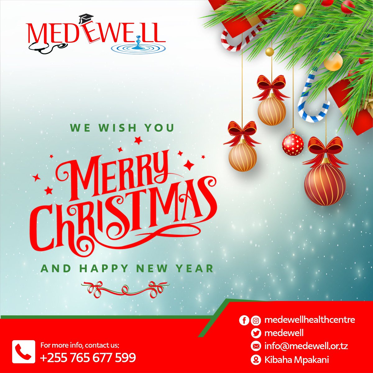 The management and staff of Medewell Health Centre would like to wish everyone #MerryChristmas and a Prosperous New Year 2023!