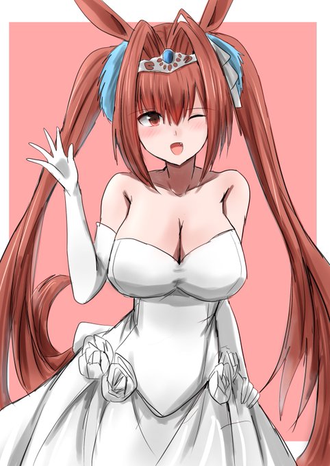 お題の花嫁姿のダイワスカーレットです。 