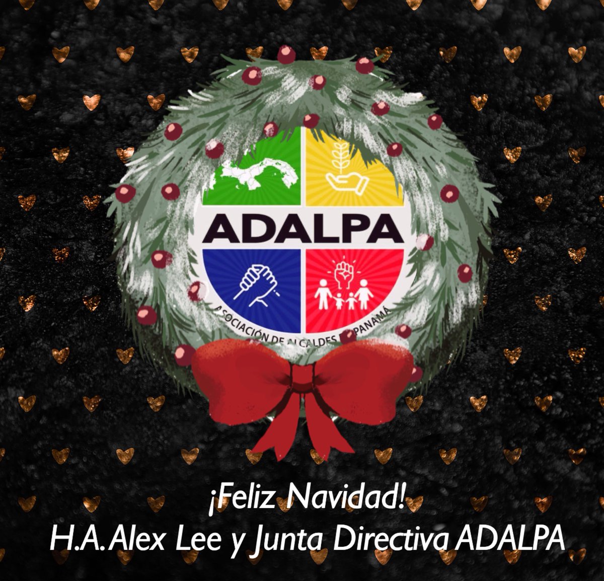Les deseamos de parte de la Asociacion de Alcaldes de Panamá, su Presidente <a href="/HA_AlexLee/">AlexLeeClaroQueSí</a> y Junta Directiva una ¡Feliz Navidad! con mucha alegría, amor y prosperidad. 
¡Bendiciones!