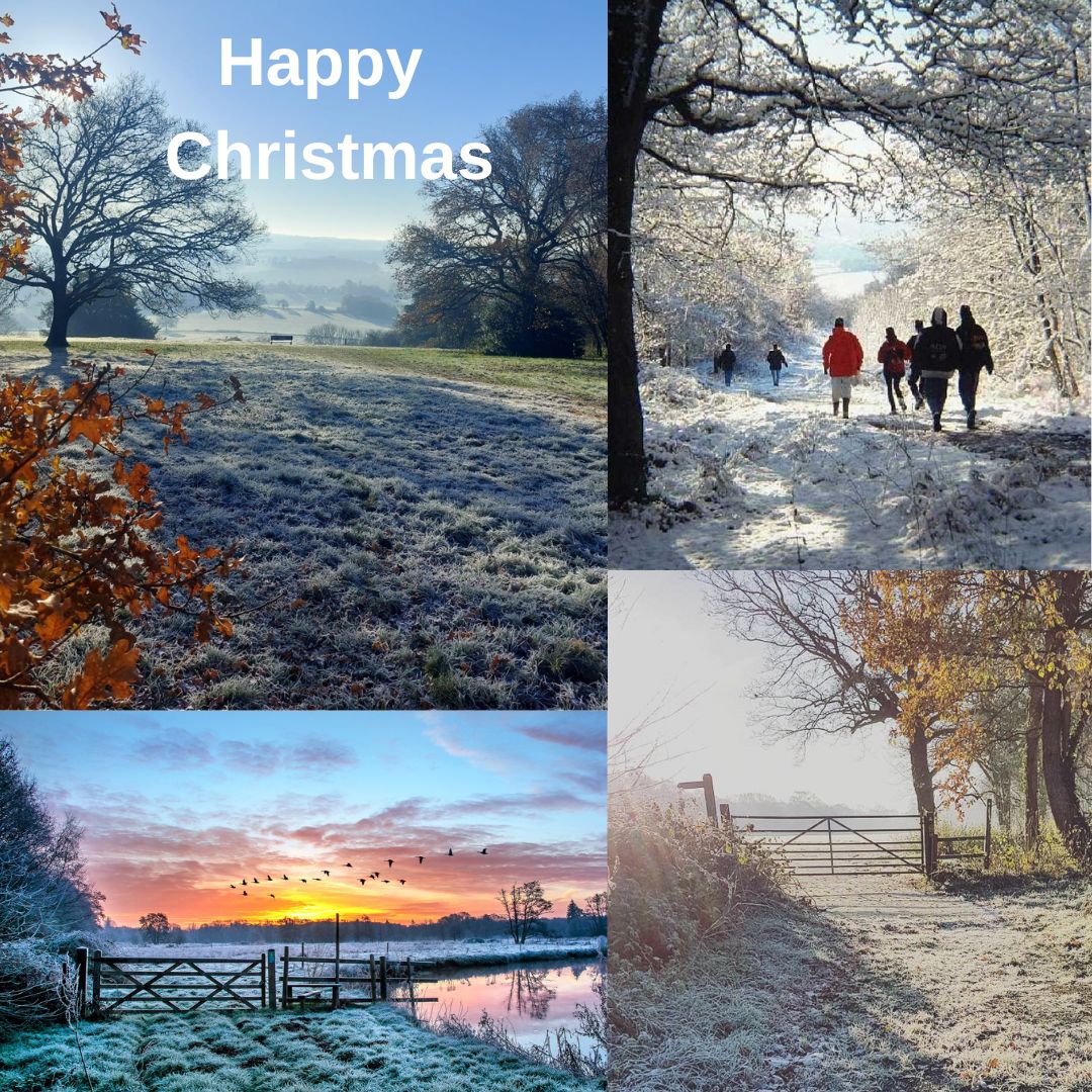 Happy Christmas! 🎅 Wishing Surrey residents &amp; visitors a wonderful Christmas. Make sure to get out &amp; enjoy Surrey's countryside this festive season🎄 There are lots of brilliant places to discover. For inspiration &amp; new walks visit  orlo.uk/Pkisv #MerryChristmas