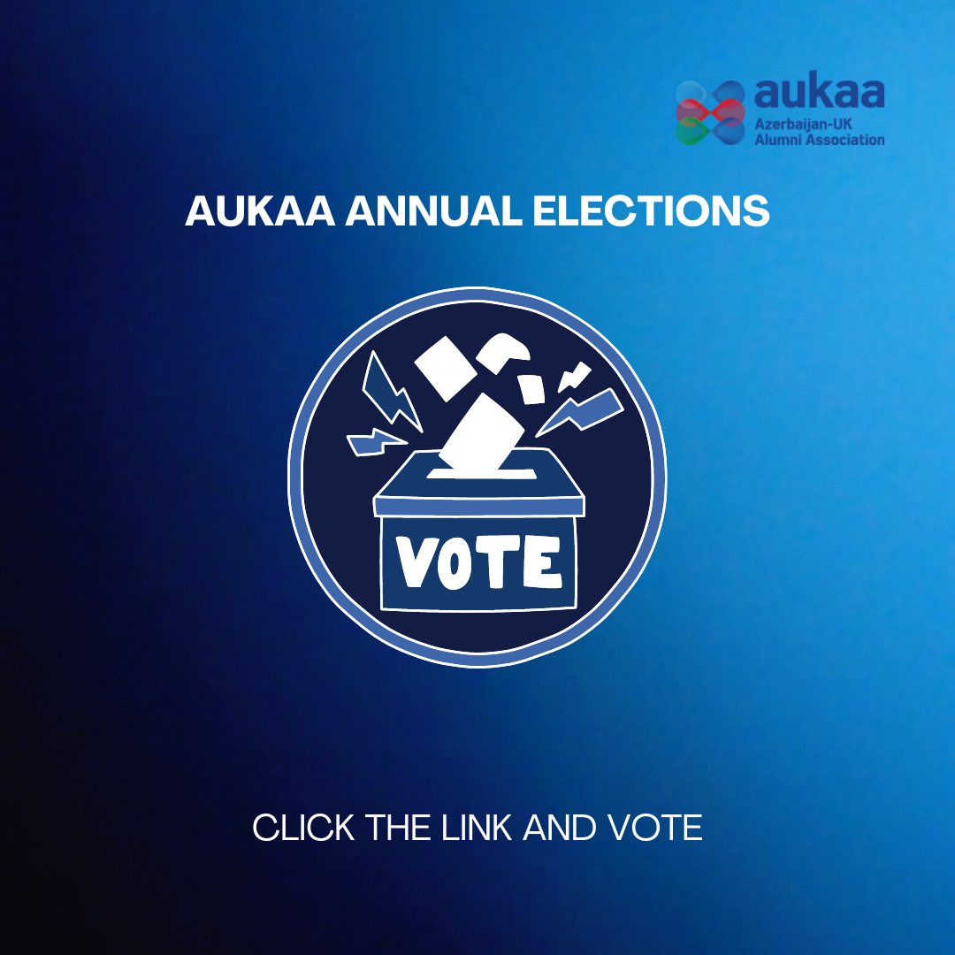 Əziz məzunlar,

Və nəhayət səsverməyə başlayırıq!🤩

Sizi AUKAA yeni İdarə heyəti seçkilərində aktiv iştirak etməyə çağırırıq.

Səsvermə Linki:

forms.gle/A4gZZFVTVftaXA…

Onlayn səsvermə 26 Dekabr saat 15.00-a kimi davam edəcəkdir. ⏳

Bütün namizədlərə uğurlar arzu edirik! 😊
