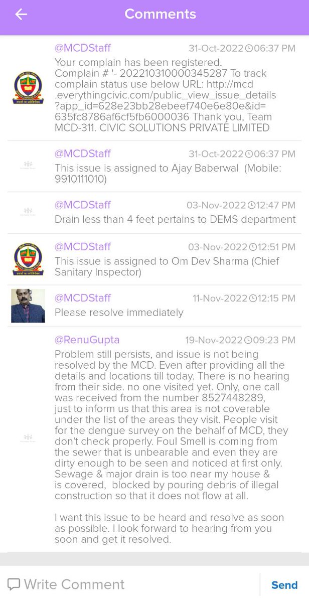 Anku_rgupta00's tweet photo. NO ONE HEARD ME SINCE I REGISTERED COMPLAINT ON #MCD PORTAL HAVING COMPLAINT NUMBER-202210310000345287 PENDING FROM 31 OCT'22
#mcdmeinbhikejriwal #BJP #BJP4IND #AAP

@bjp4india @Aamaadmiparty @incindia @mcddelhi @mcddelhi2022 @sbm_mcd @mcd_delhi @CMODelhi

Contd.

SEE THREAD
⬇️ https://t.co/bTI3Bi6TNp
