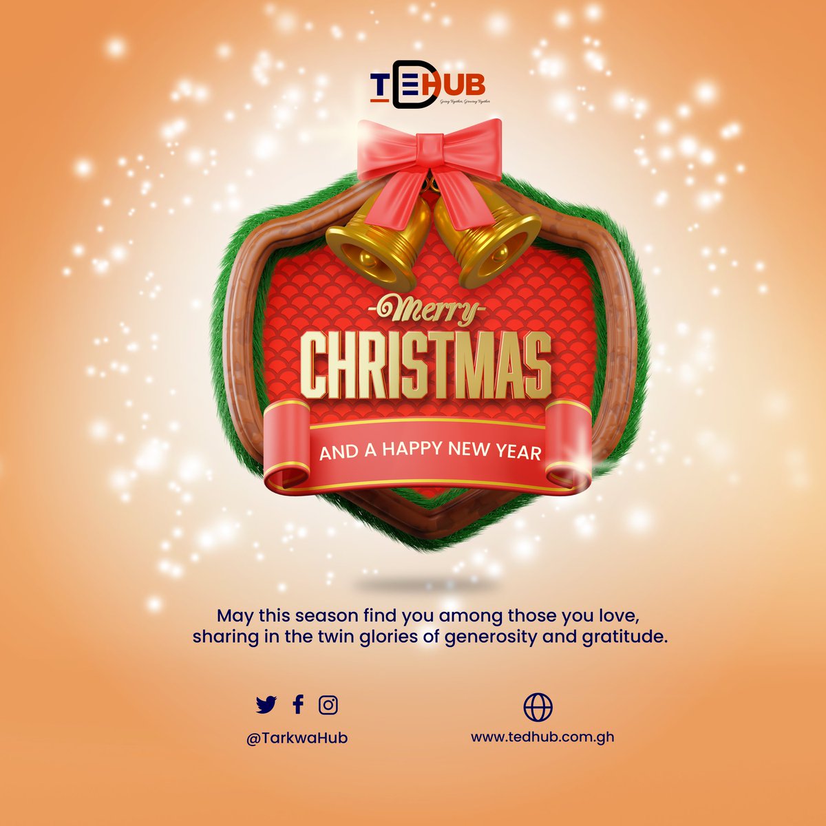 SEASONAL GREETINGS.

Enjoy the festive season with love, joy, peace and harmony. 

Merry Christmas and a Prosperous New Year from all of us at TED Hub 

Cheers 🥂