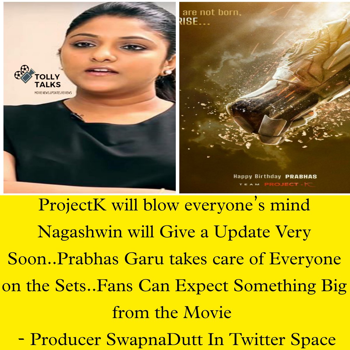 TollyTalks123's tweet photo. Producer @SwapnaDuttCh About #ProjectK https://t.co/bH0GE0cWgL