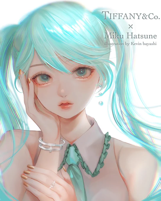 Tiffany&amp;Co.×Miku Hatsune /Fan Art  #MerryChristmas 