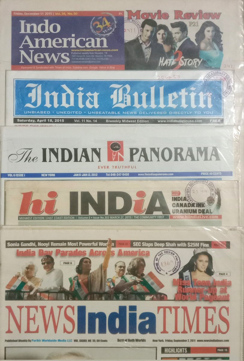PapermanIndia's tweet photo. Five American newspapers from my collection which titled with India. I ❤️ my 🇮🇳
@IPR_Odisha @Culturedeptt @MIB_India @MinOfCultureGoI @CMO_Odisha @OSM_Odisha #papermanindia #papermanshashanka #guinnessworldrecordsholder https://t.co/twCAKMe2tX