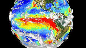 CNeutralTimes's tweet image. El Niño is associated with unusually high temperatures at the equatorial sea surface, which can be seen on the map by the red colours.  #LaNiña will be replaced by #ElNiño  image credits to © dpa
