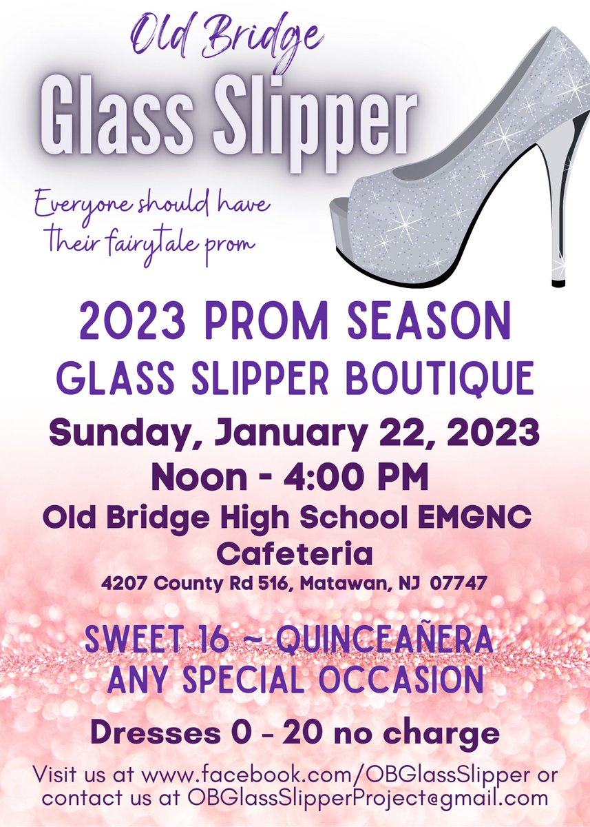 The first boutique of the year is coming! Info for donations coming soon. This is open for OB &amp; surrounding areas. Anyone who needs a little help to have a memorable prom or any special event.
