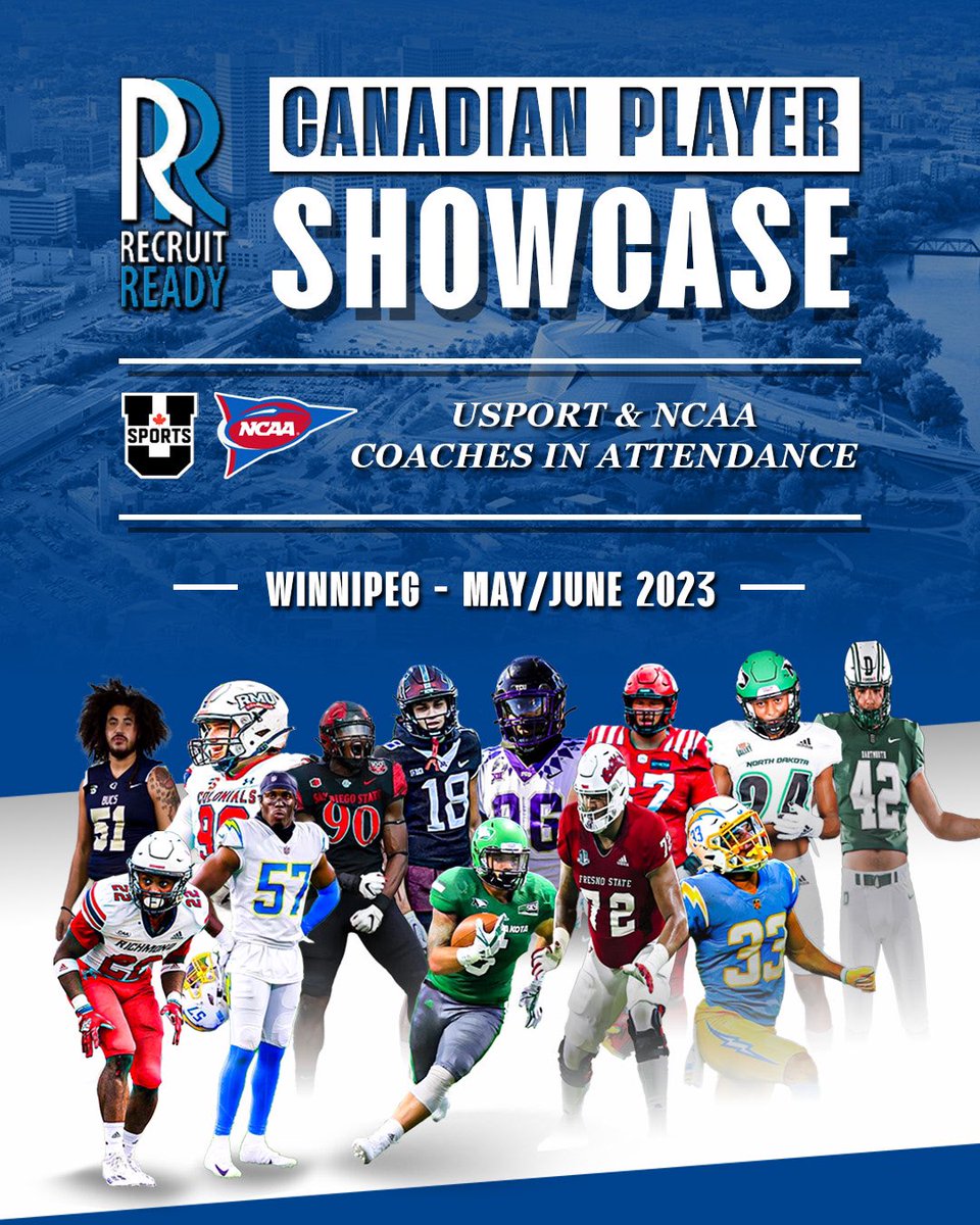 Canada's 🇨🇦 Best Football Showcase/ Camp is Back and Better then ever for Spring 2023 in Winnipeg!

This a PROVEN event with Offers have happened ON FIELD

Showcase Alumni in NFL, CFL, NCAA, USport
 
If your a Baller in Canada, this is where you need to be!#RRFAM