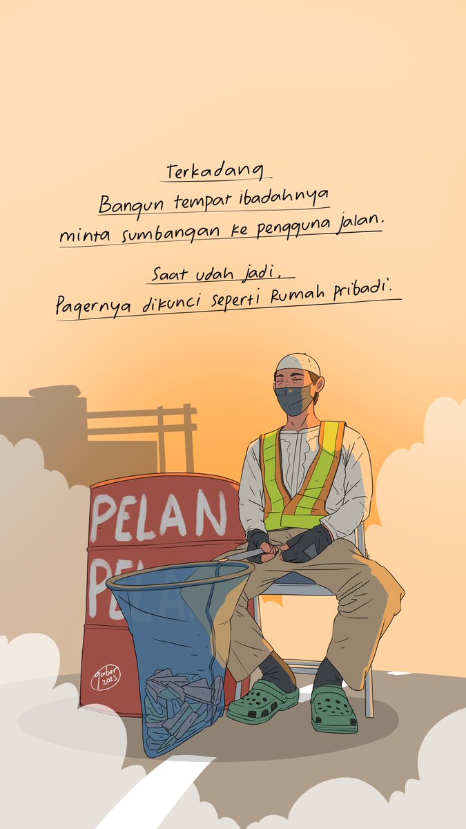 Silahkan simpan karya ini jikalau suatu saat kalian diusir dari tempat ibadah.

#banggaber