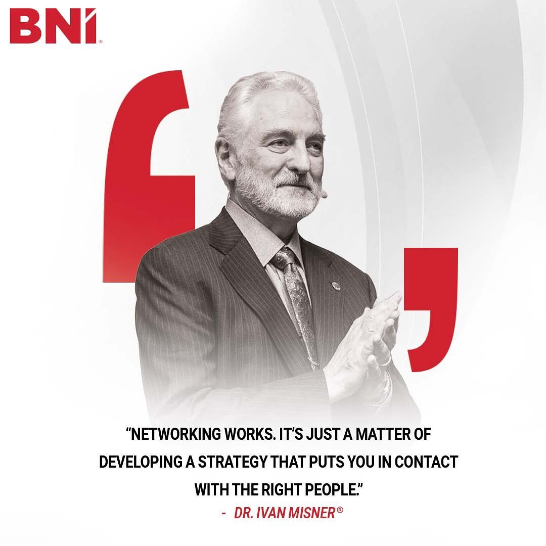BNI is a business networking organization that has worked for 38 years.
 
On your 38th anniversary, I’d love to hear from you. How has BNI helped you and/or your business? 

#BNI #Business #Networking #IvanMisner
