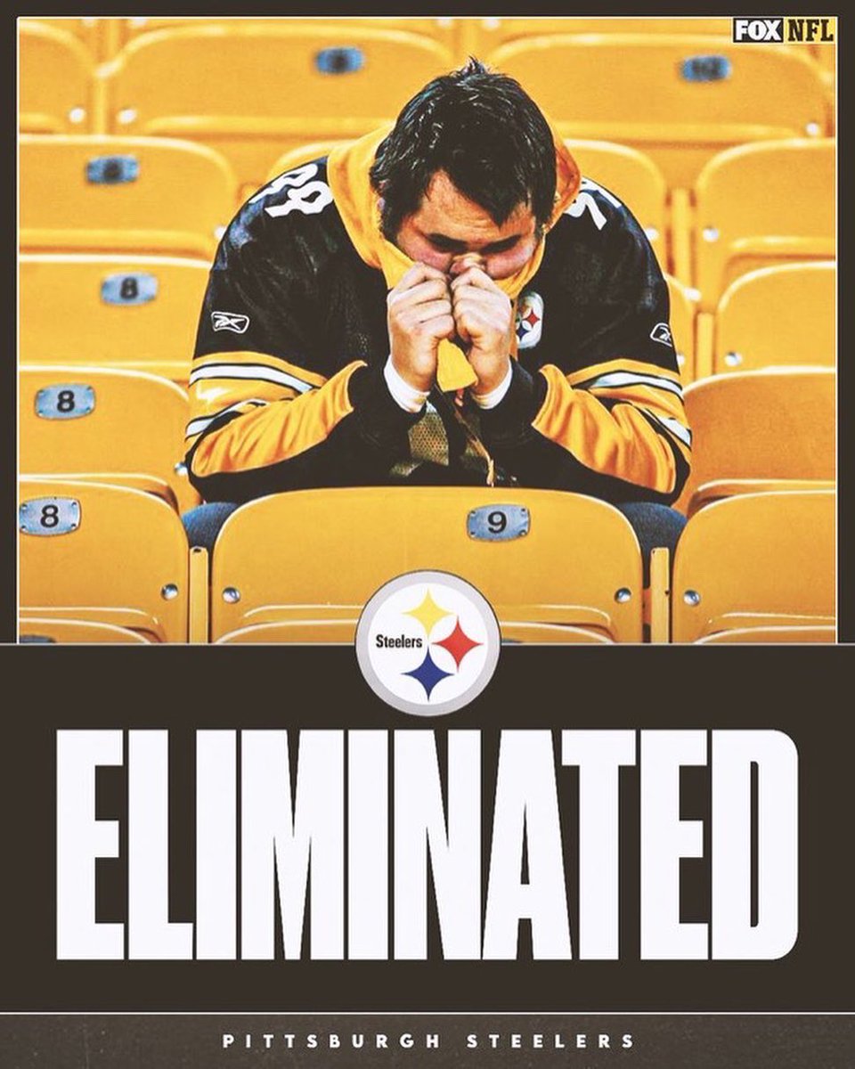 FootballEstilo's tweet photo. Los steelers han quedado eliminados. #nfl #NFLSonDay #steelers #SteelersNation https://t.co/mOKhQHiL5M