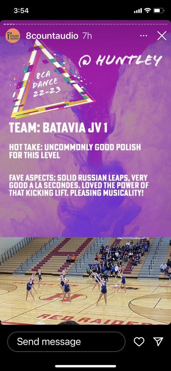 Happy New Year Bulldogs!! Dance Team is has been hard at work all break preparing for full scale comp schedule this month- it begins TODAY!! Way to go Varsity and JVDance Team! Keep sparkling and rocking the floor in Huntley!