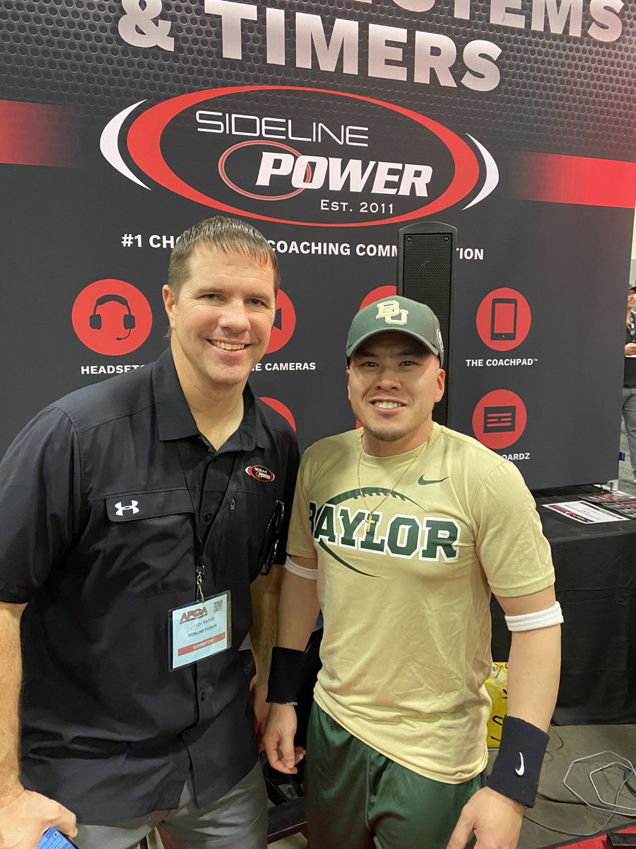 It was great to see my guy Jason Kazar, who is a former Kansas State University linebacker, high school football coach, fellow devout Catholic, and is the Texas sales representative for Sideline Power at the AFCA Convention. <a href="/WeAreAFCA/">AFCA</a> <a href="/kazar54/">Jason</a>