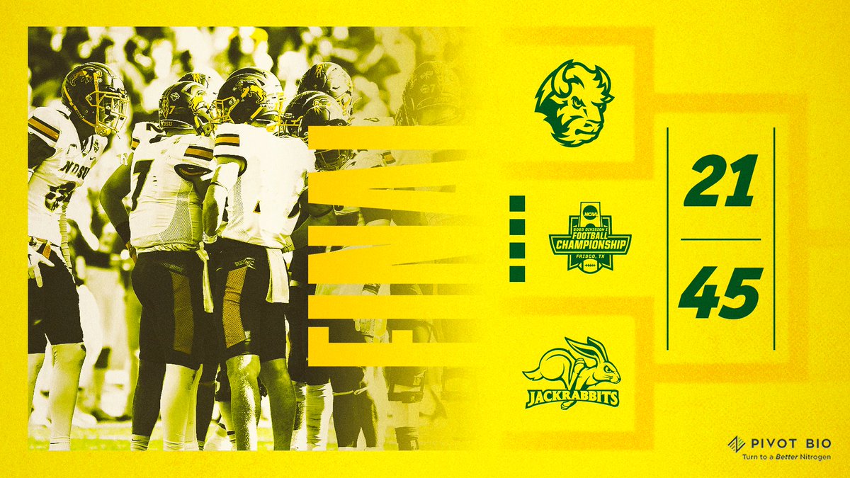 NDSUfootball's tweet photo. Final in Frisco. Bison fall one game short. https://t.co/AcRSfDsrcl
