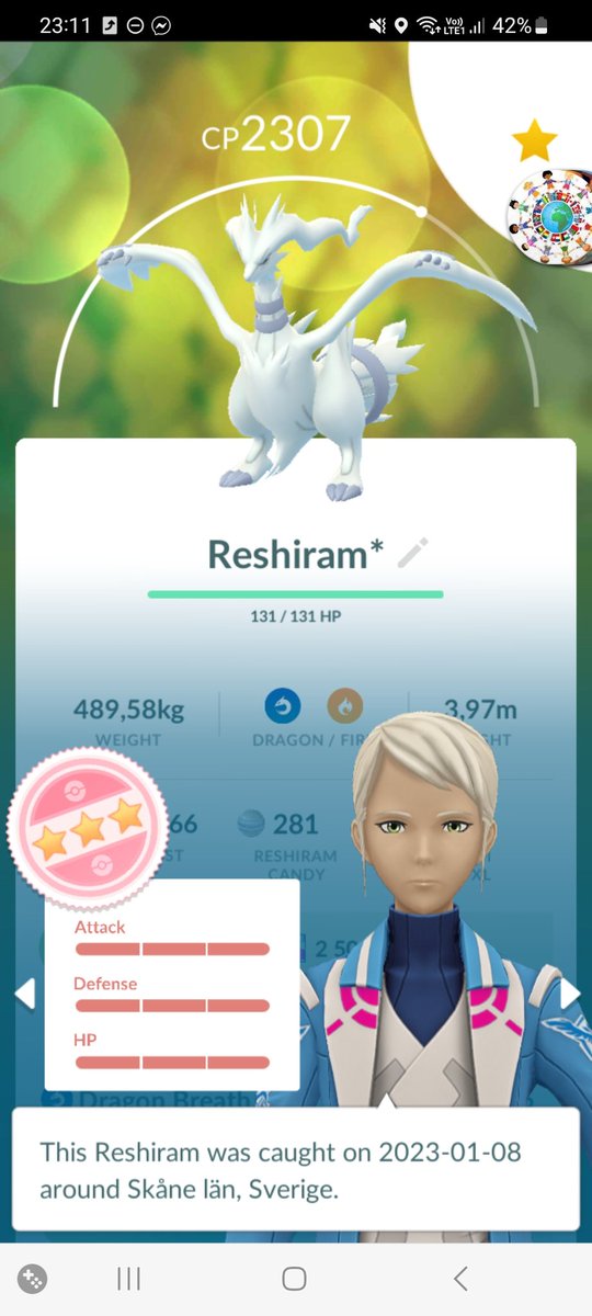 Fearfull89's tweet photo. Finally! 
My last t5 100% was a Kyogre 6 months ago, easily done 7-800 t5 raids since and today it finally happened =D https://t.co/NxCTqzUMHU