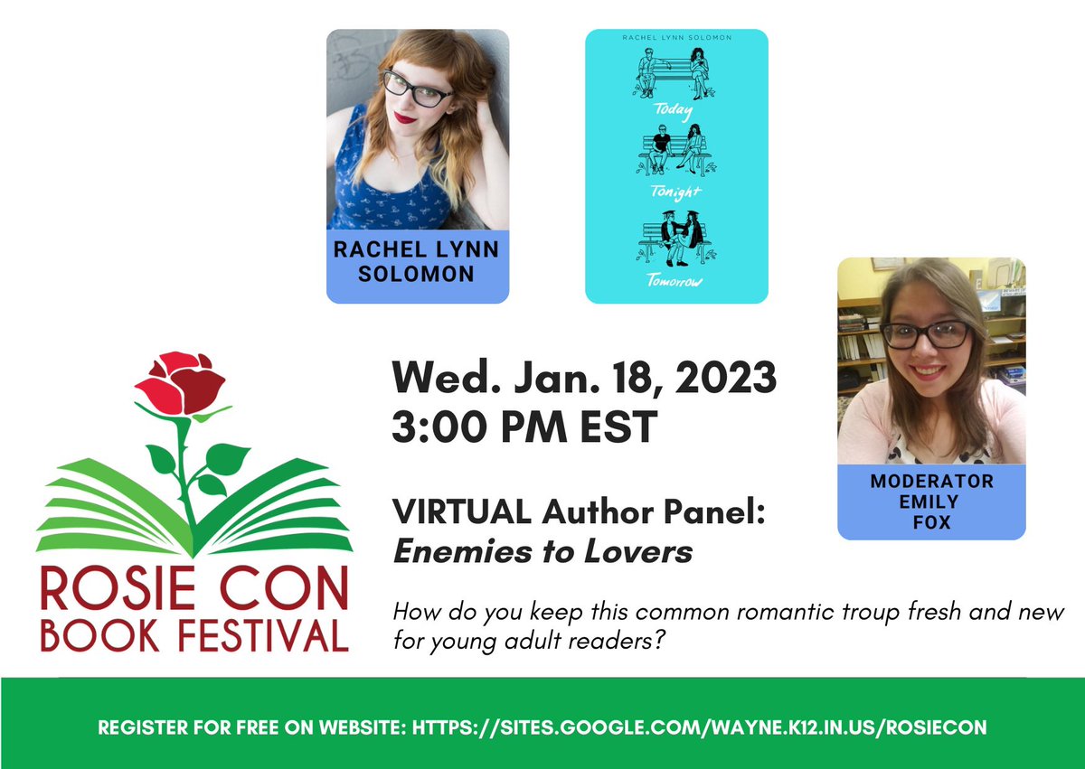 Don’t forget to register for January’s RosieCon panel with Rachel Lynn Solomon! #eliotrosewater #eliotrosewaterbookawards #rosiebookaward #yalit #yareads #rosiecon