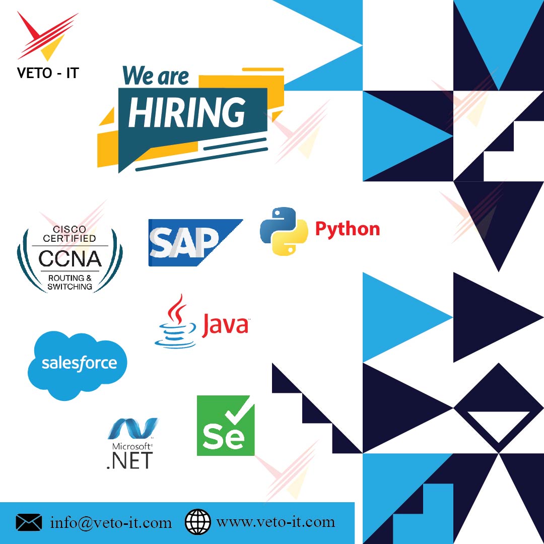 100% Job guarantee Programs - VETO-IT
Check the 100 percent Job Guarantee programs offered by VETO-IT and get hired by top companies within a month after completion of the Workshop.
#softwareengineer #america #angular #itjob #python #itjobsearch #informationtechnology #employment