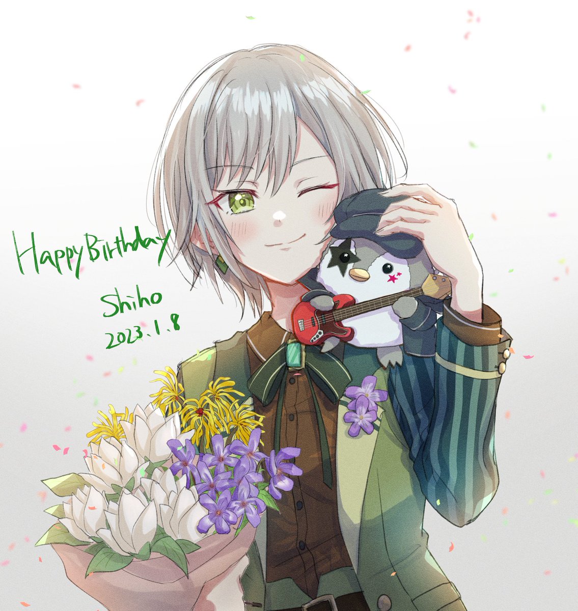 「誕生日おめでとうでした遅刻ごめんなさい… #日野森志歩誕生祭2023  #prs」|鳥倉のイラスト