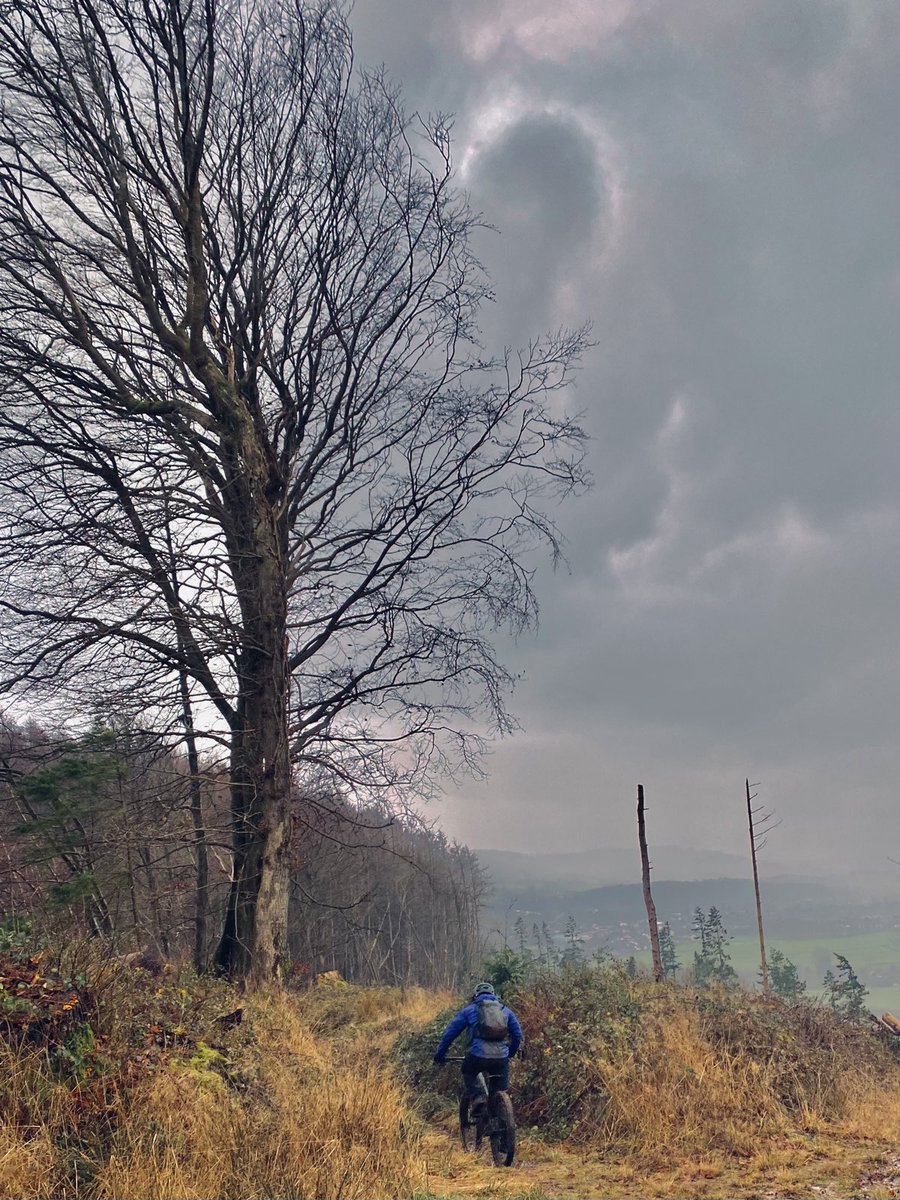It was pretty bleak out in the #wyevalley today but pleased we got out. Here is one of me disappearing into another deluge.😂 🌧️💨#notdryjanuary