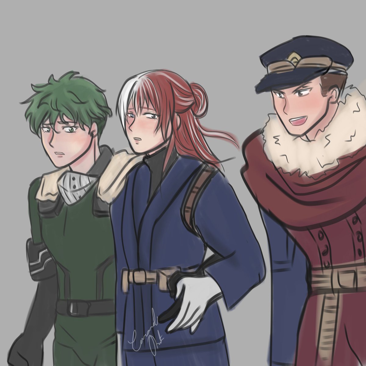 art_caramel's tweet photo. I imagine Inasa having a crush with  Shoto, even though years have passed and they're pro-heros

Adults Version / Pro- Heros

#轟出 #tdiz #tododeku #tddk #Todoroki #todorokishoto #IzukuMidoriya #deku https://t.co/u3vU5TsqxN