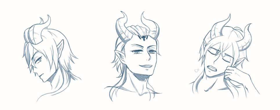 CapriBlueBos's tweet image. Malleus sketch practice✨️
#twistedwonderland