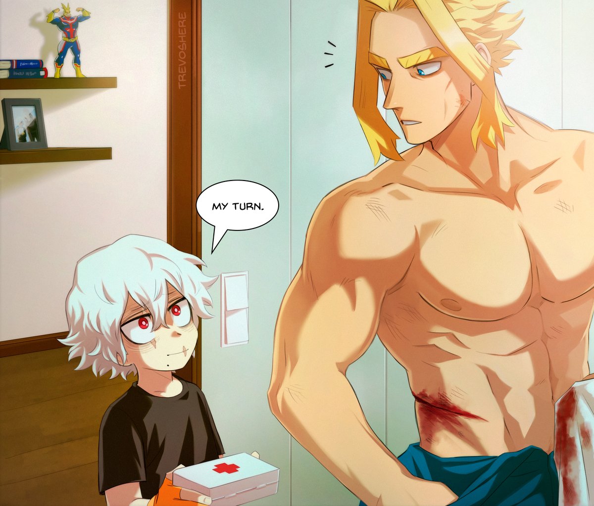 All Might adopts Tenko AU - they end up looking after each other 🩺🩹 