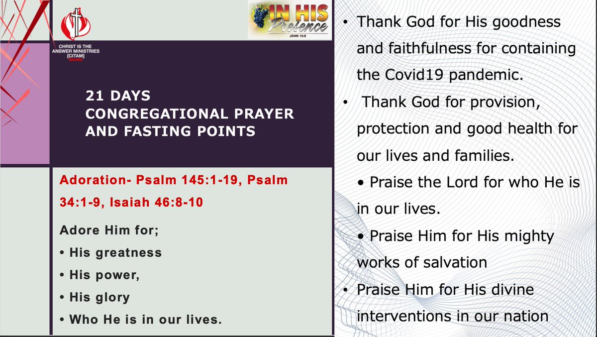Rejoice always, pray continually, give thanks in all circumstances, for this is God’s will for you in Christ Jesus. 
1 Thessalonians 5:16-18