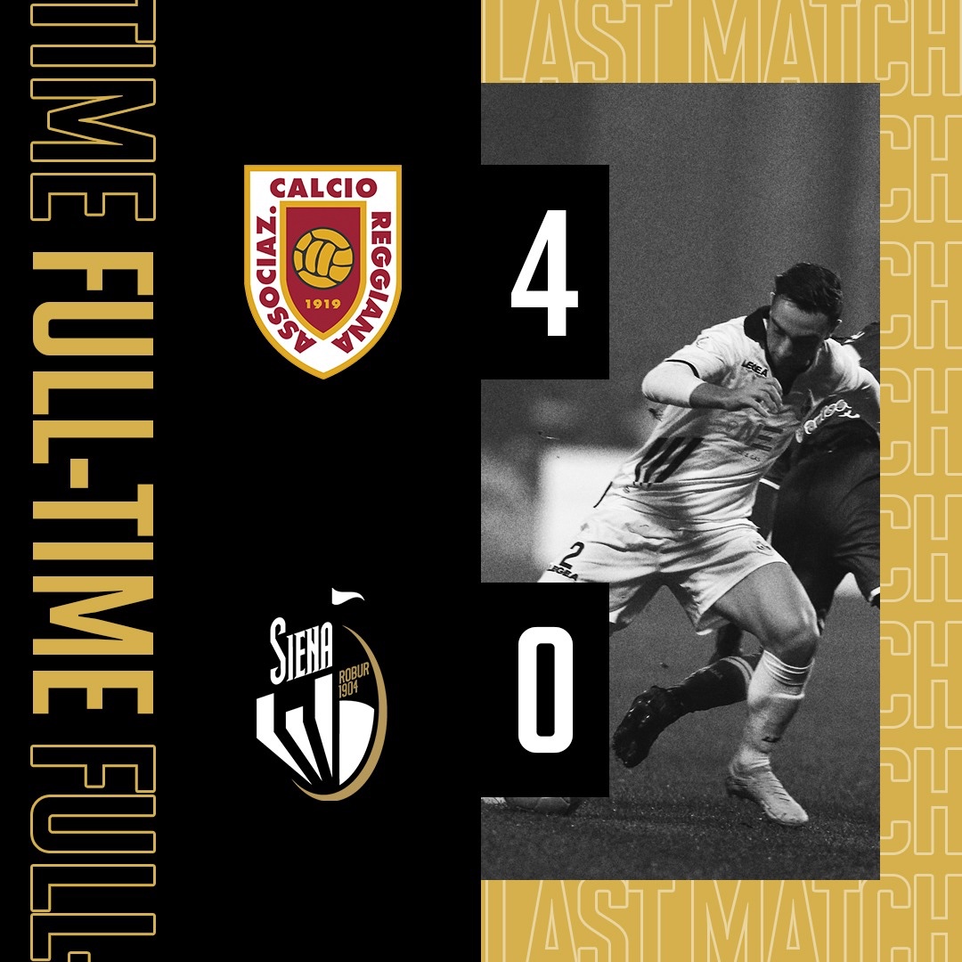 ACRSiena_1904's tweet photo. Il Siena ko in casa della capolista Reggiana. Decidono i gol di Muroni e Pellegrini nel primo tempo e di Kabashi al 70’ e Lanini all’82’.
#savanzalundicidelsiena #reggianasiena #sienabianconera #forzasiena #forzarobur #siena https://t.co/NqOgY1mVCs