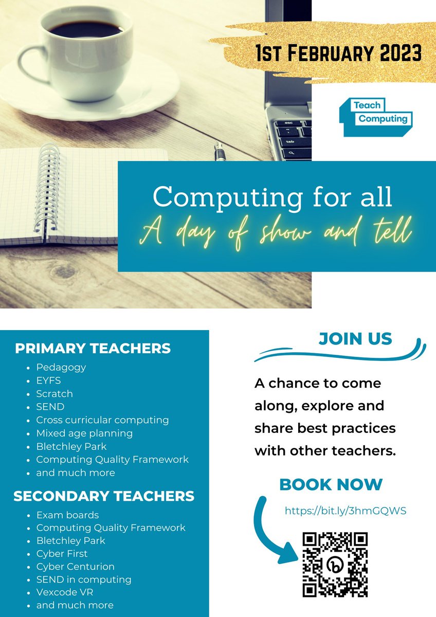 NcceHubYork's tweet photo. Teachers - registration for our online computing day is now open! We're delighted that Nicky joins us from @CIISecHQ at 4pm on 1st Feb to share opportunities & experiences with the Extended Project Qualification (#EPQ) in Cyber Security. #caschat #ncce
https://t.co/oFjPj4zsSt https://t.co/I25wdWQVwU