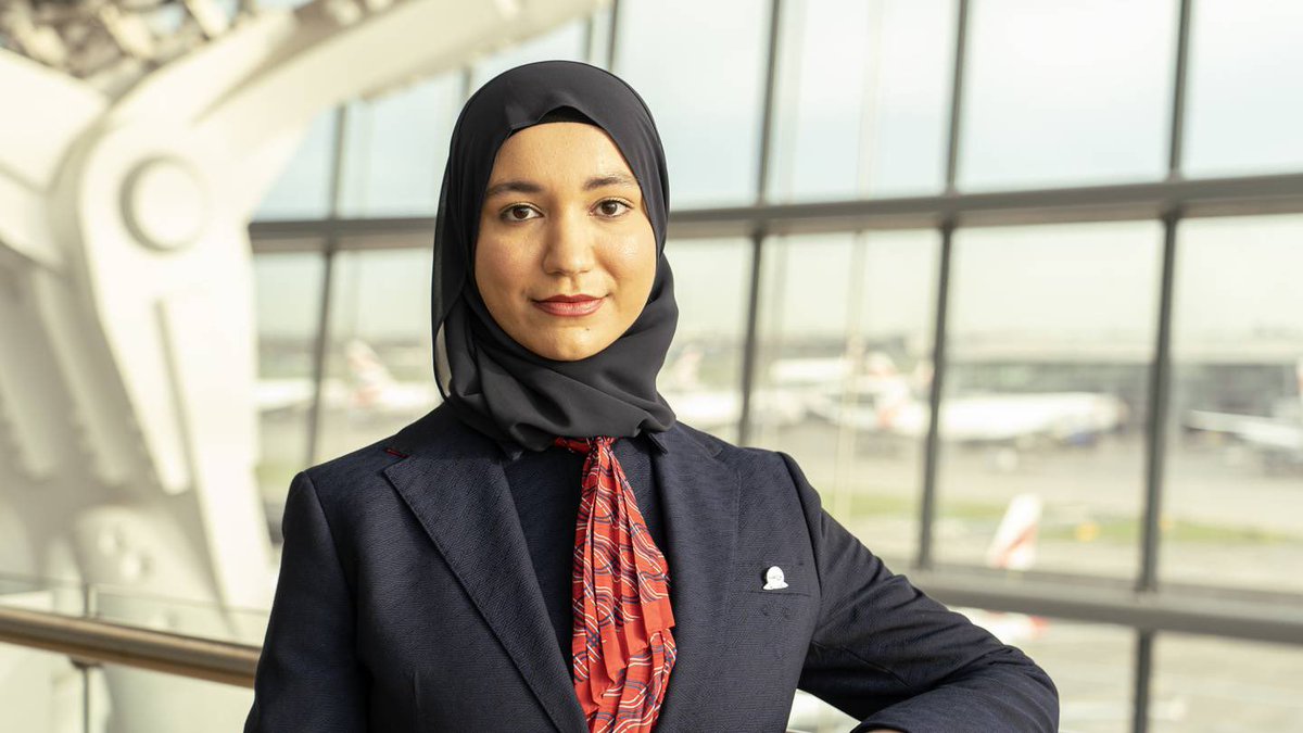 KhaledBeydoun's tweet photo. British Airways unveils cabin crew uniforms that include Hijab 🧕🏿 https://t.co/9I39aAYWfi