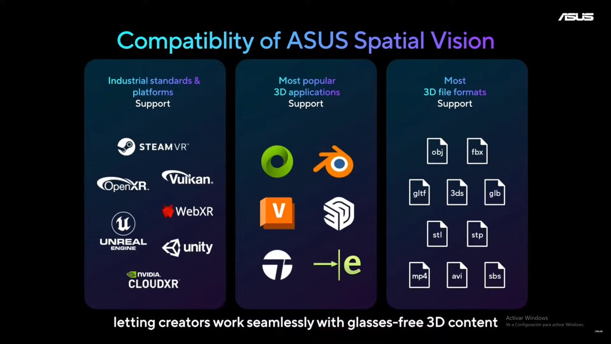 TopoClandestino's tweet image. . @ASUS @ASUSUSA #SpatialVision is the world's 1st free-glasses 3D #OLED technlogy. You can see and play everything in naked-eye 3D. #OLED offers better depht of field and more vibrant colors. Compatible with most creators software-file formats #ASUSCES #ASUSCES2023 #CES2023 #CES
