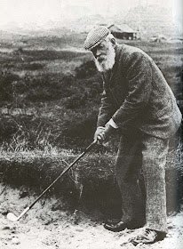 GreenkeeperMiss's tweet photo. “More sand Honeyman, more sand” Old Tom Morris accidentally spilled a barrow full of sand on one of the greens at St. Andrews while renovating an adjacent bunker. To his surprise the turf in this area seemed to recover and do much better than any other spot on the Old Course” https://t.co/nfKaWFN7uM
