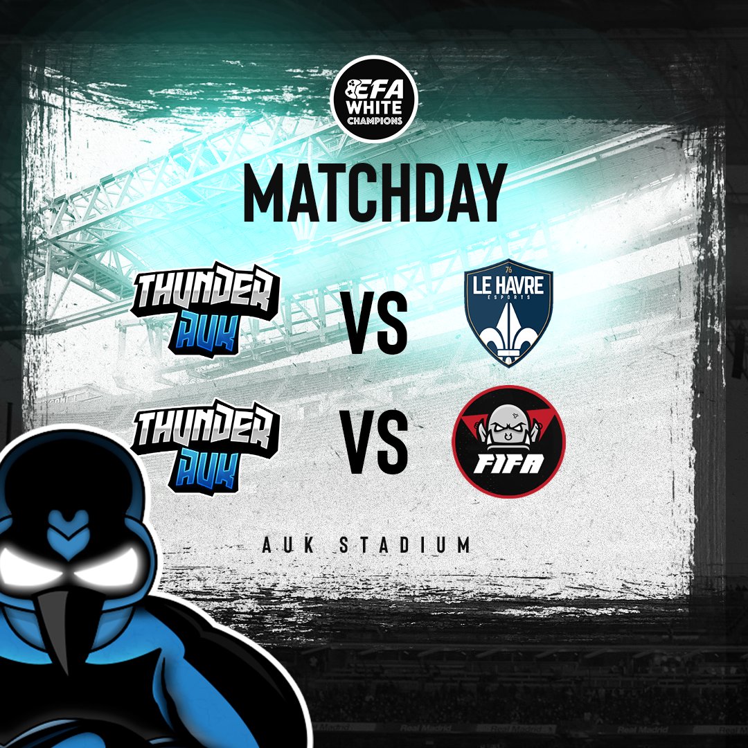 ThunderAuk's tweet photo. 💥 MatchDay 
📅 MARDI 10/01

🏆 ╏ @eSportFA_FR EFL HIVER
             White Champions⚽

🆚 ╏ @LHeFootPS4  ✈
⏲️ ╏ 22h00

🆚 ╏ @orKsGP_Fifa  ✈
⏲️ ╏ 22h20

Retour de la compétition ce soir 🔥

#GOTHUNDER #eSports https://t.co/t3x0cfIMAQ