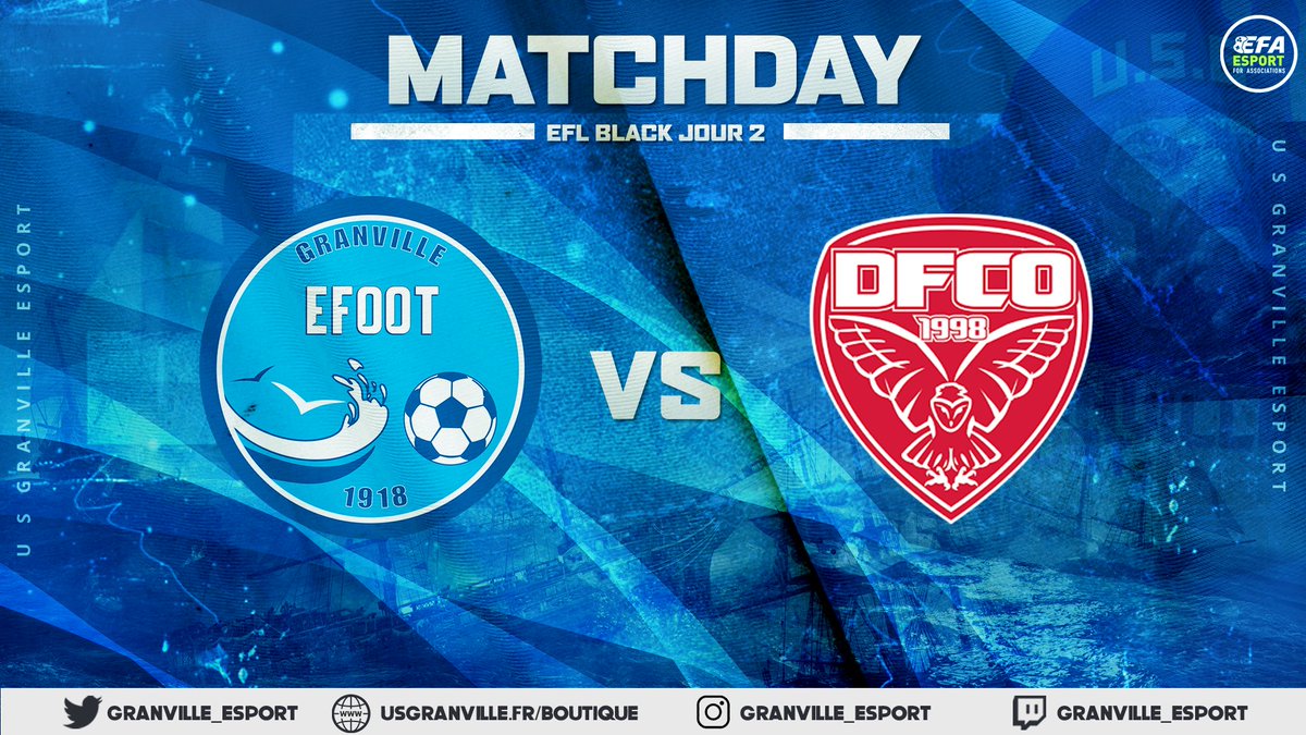 US Granville eSport (@usg_esport) on Twitter photo ๐๏ธ | Programme
๐ | <a href="/eSportFA_FR/">ESPORT FOR ASSOCIATIONS</a>
EFL Black Champions - Day 1/2
๐ | <a href="/Heracles_United/">Hรฉraclรจs Gaming</a>
โ | 22:00
๐ | <a href="/DFCOesp_clubpro/">DFCO A.C</a>
โ | 22:20
Dรฉbut de l'EFL Hiver ce soir, on va tout donner pour bien commencer ๐ช
#AllezGranville <a href="/eSportFA_FR/">ESPORT FOR ASSOCIATIONS</a> ๐ตโช๏ธ ๐๏ธ | Programme
๐ | <a href="/eSportFA_FR/">ESPORT FOR ASSOCIATIONS</a>
EFL Black Champions - Day 1/2
๐ | <a href="/Heracles_United/">Hรฉraclรจs Gaming</a>
โ | 22:00
๐ | <a href="/DFCOesp_clubpro/">DFCO A.C</a>
โ | 22:20
Dรฉbut de l'EFL Hiver ce soir, on va tout donner pour bien commencer ๐ช
#AllezGranville <a href="/eSportFA_FR/">ESPORT FOR ASSOCIATIONS</a> ๐ตโช๏ธ