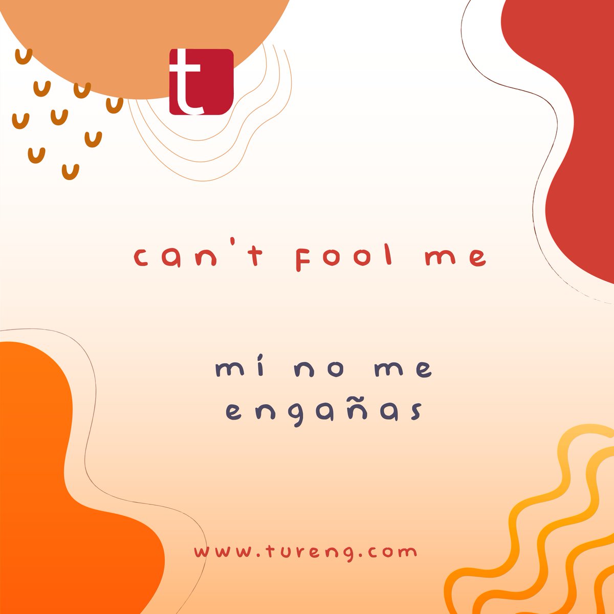 can't fool me - mí no me engañas
-- 
Subcribe to our YouTube channel to watch the videos of the common English words: youtube.com/c/TurengPresen… #expressions #phrases #idioms #expresiones #frases #idiomas.
