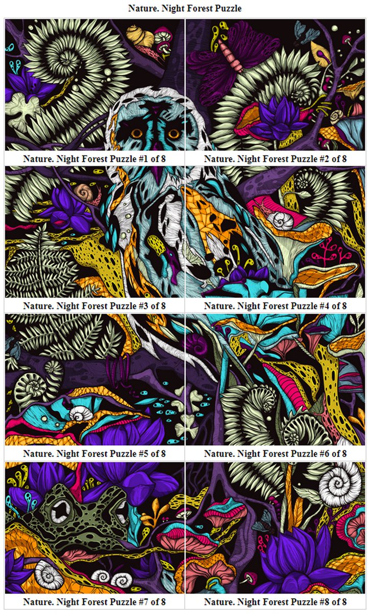 maritsaart's tweet image. 🦉 Nature. Night Forest. Puzzle 1/2/3/4/5/6/7/8. 1500x1100 px 
💜🪄 DISCOUNT 🥳🧐
💰 40 ADA each 🤑
👉 cnft.io/project/marits…
@Explosif_io
@ErgoFoundation

$ADA #CardanoBlockchain #Ergonauts #CardanoNFT #CNFT #CNFTs #CardanoCommunity #Cardano  #nftart #NFTartists