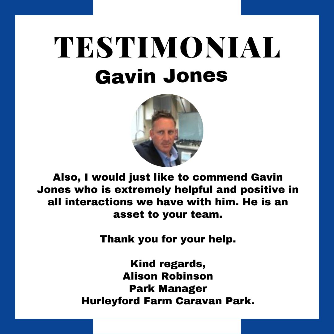 Lovely email received from a customer about one of my Sales Team today . Well done Gavin Jones 👏 👏
