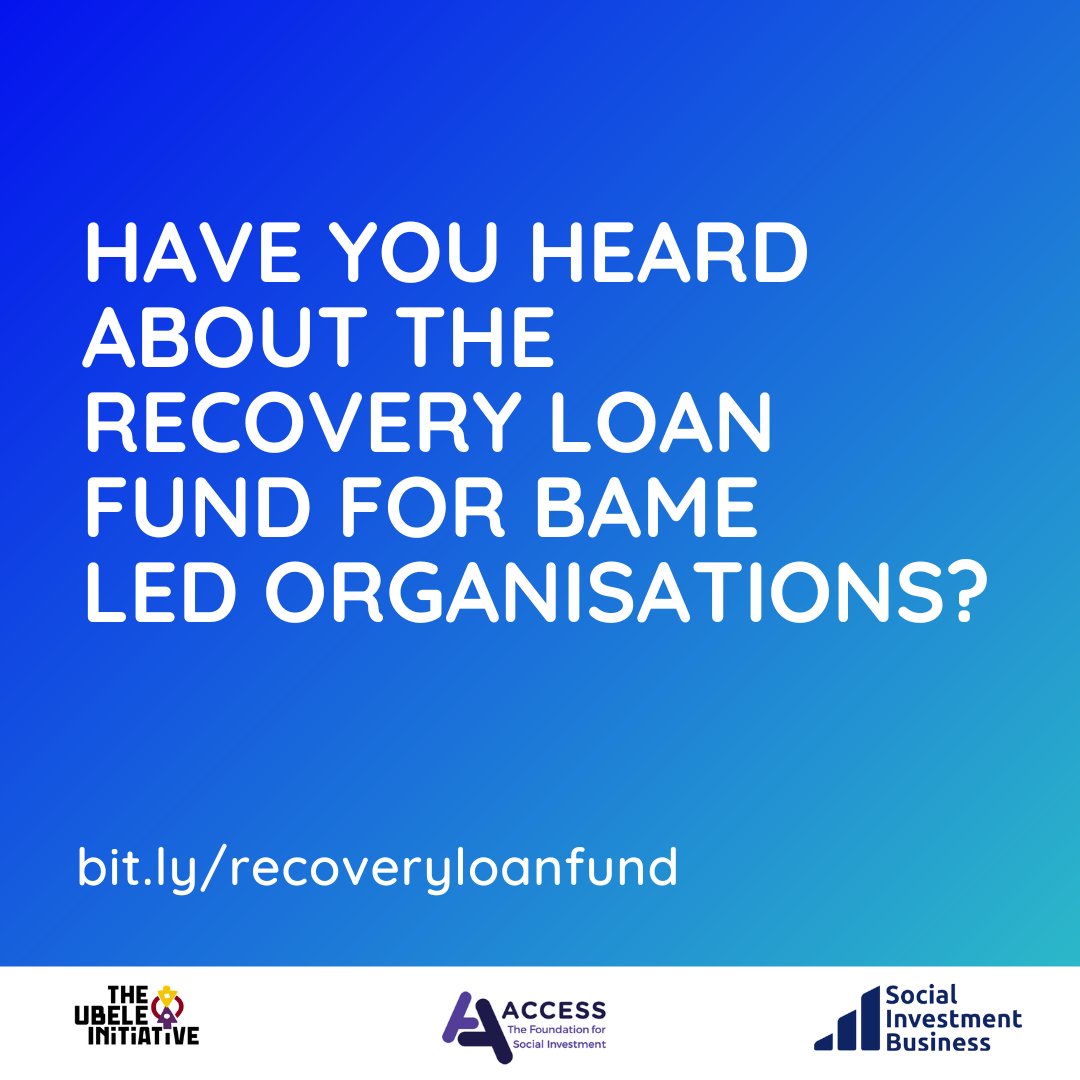 Join us for an INFO SESSION to learn more about the Recovery Loan Fund and the additional grants and support being made available to BAME organisations.⁠
⁠
📆 25th January 2023
⁠
⏲ 2pm⁠
⁠
Register via ubele.org/events⁠

#Finance #BAMELed #BusinessSupport #Socent