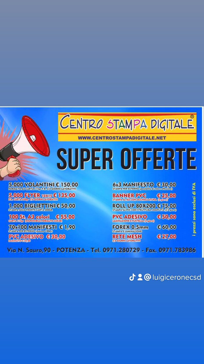 cs_digitale's tweet image. #offerte #stampa #manifesti #stampadigitale