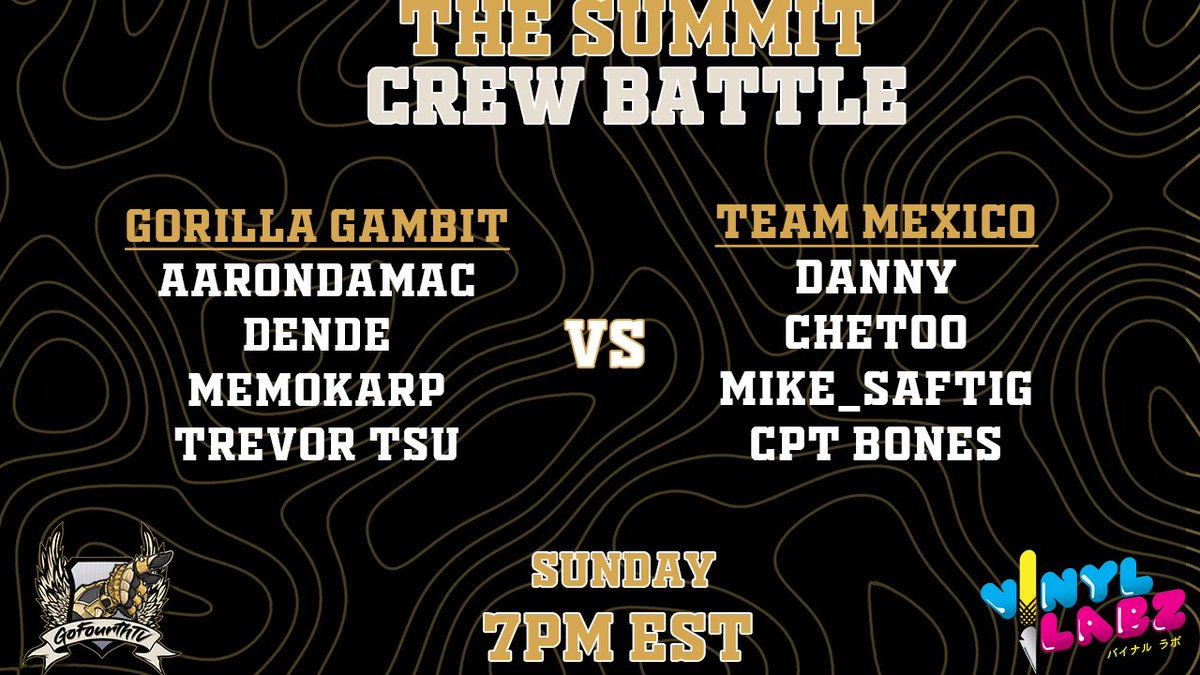 iGRUESOME_FGC's tweet photo. We go live tonight with the next match in the #summit2 Crew battle
Team Gorilla Gambit VS Team Mexico
7pm EST tonight show love to the stream and matcherino
- https://t.co/UchchYYp89
- https://t.co/WHi619Xxlz https://t.co/9XPLIkrX6D