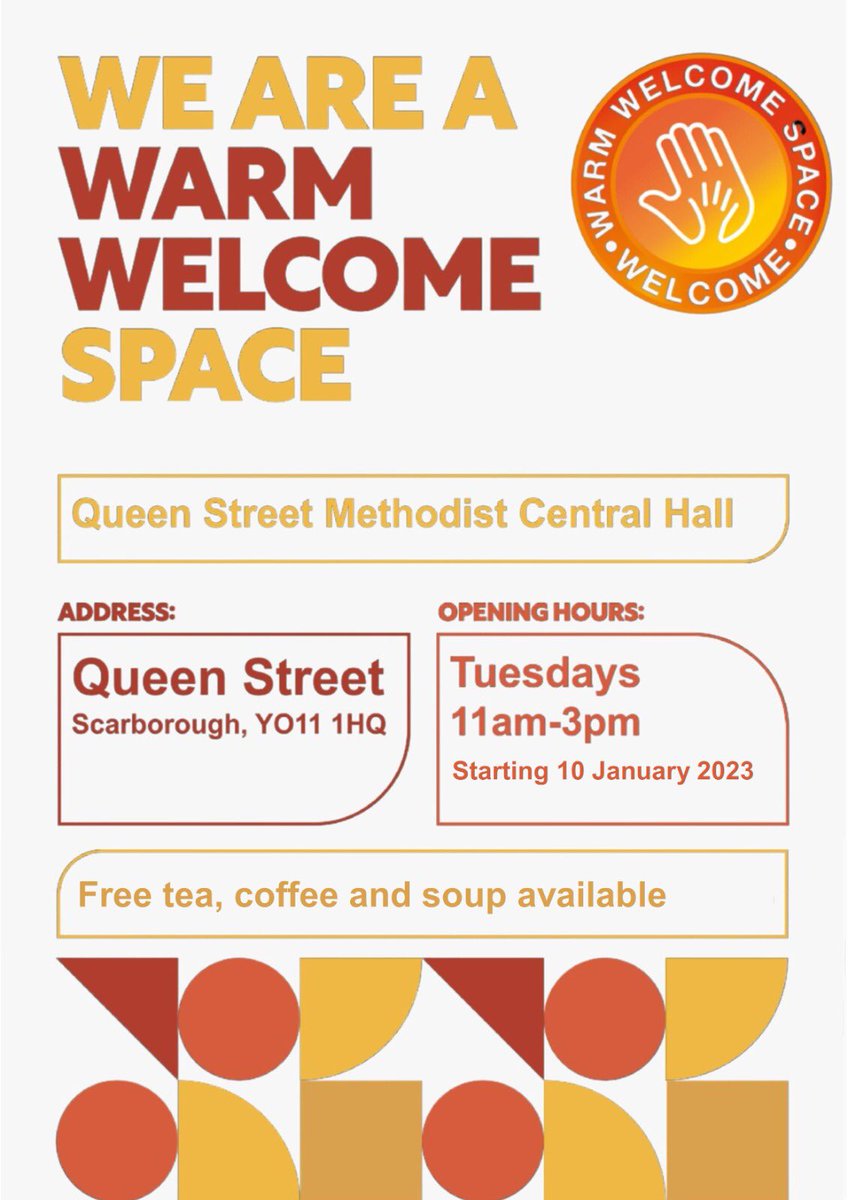 queenstmethodst's tweet image. Join us this Tuesday from 11am - 3pm as we launch our warm space. A place to have a chat, hot drink and light lunch, charge your phone and log on to our wifi - all in a warm space with a warm welcome. Everyone is welcome 🙂 #WarmSpaces #WarmWelcome