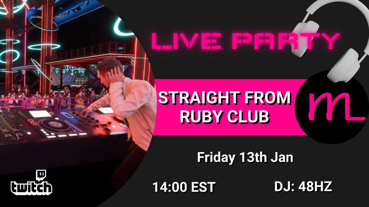 entertainm_io's tweet photo. Are you ready, Clubbers?

The next step is here🔝

Join our @Twitch LIVE PARTY with @PDemacos!🔥

🎁Lots of rewards await everyone who joins!

💎More missions related to Twitch coming early this week!

#EntertainM #Livestream #Metaverseproject #Metaverse https://t.co/c9U2OOkzxj