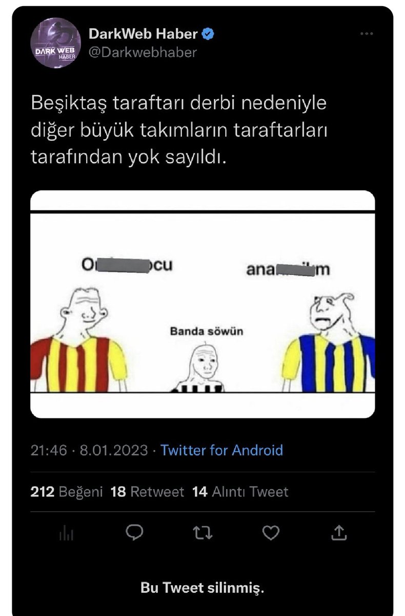 alperbah's tweet photo. Beşiktaş taraftarı kimleri yok sayacagınızı artık biliyorsunuz @Darkwebhaber https://t.co/lAS9NhuRxg