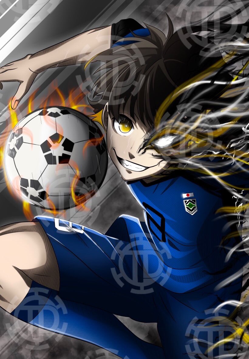 DrewBreedloveVA's tweet photo. After working with @TrafalgartDraw for a couple weeks, I can safely say, he crushed it with this one. Thank you for the awesome print! 💙🔒Very excited to take this one with me to cons. 😁💛🖤

#bluelock #bachirameguru #bachira #anime #Crunchyroll #soccer #convention https://t.co/ZJid1TbyV2