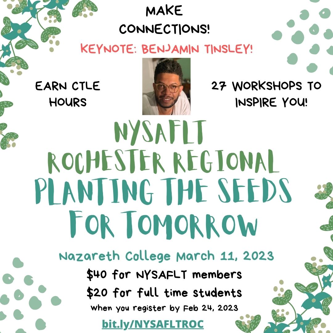 Whether you live in the Southern Tier, Batavia, Buffalo, Syracuse or Rochester, please come join us. It's going to be a great day of learning and networking. Register here: sites.google.com/view/nysafltro…